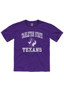 Tarleton State Texans Youth Purple Primary Logo Short Sleeve T-Shirt