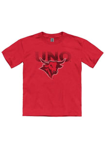 UNO Mavericks Youth Crimson Primary Logo Short Sleeve T-Shirt