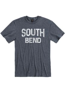 South Bend Navy Blue Arch Wordmark Short Sleeve Fashion T Shirt