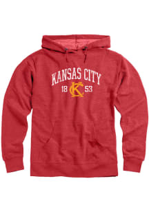 Kansas City Mens Red KC Monogram Long Sleeve Hoodie