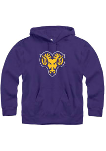 Rally West Chester Golden Rams Mens Purple Number One Graphic Long Sleeve Hoodie