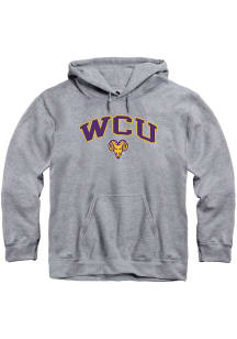 Rally West Chester Golden Rams Mens Grey Arch Mascot Long Sleeve Hoodie