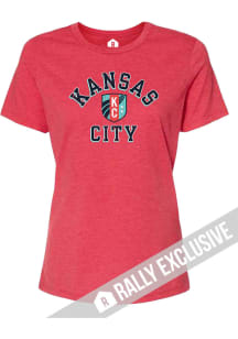 Rally KC Current Womens Red Shield Short Sleeve T-Shirt