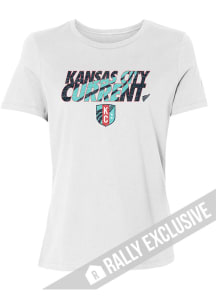 Rally KC Current Womens White Wave Short Sleeve T-Shirt