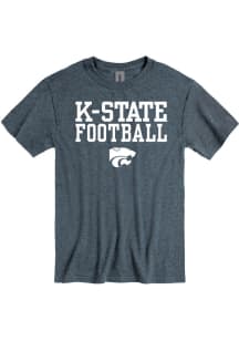 K-State Wildcats Charcoal Football Short Sleeve T Shirt