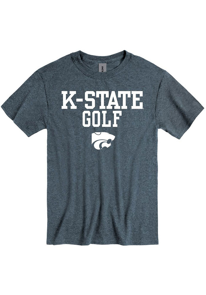 K-State Wildcats Charcoal Golf Short Sleeve T Shirt