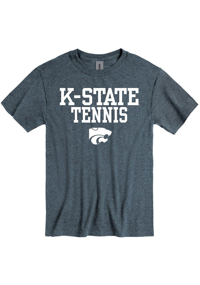 K-State Wildcats Charcoal Tennis Short Sleeve T Shirt