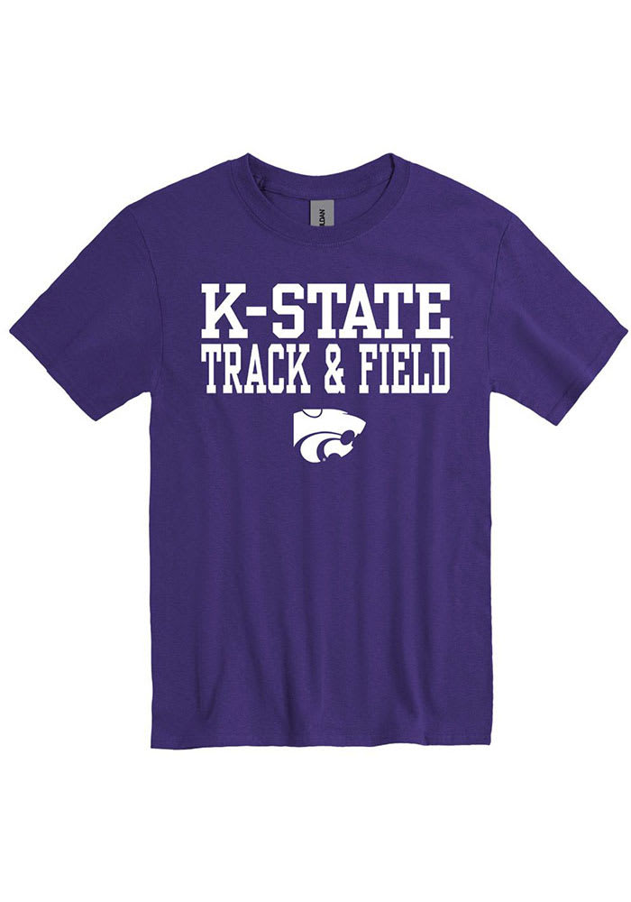 K-State Wildcats Purple Track and Field Short Sleeve T Shirt