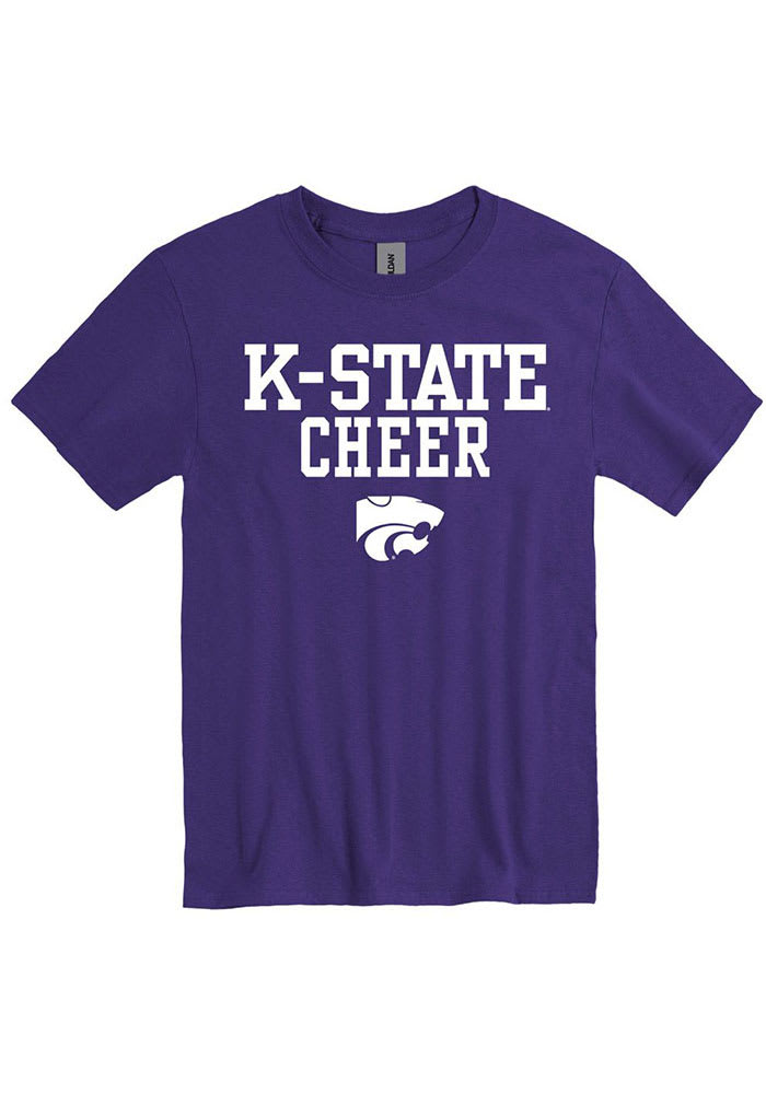 K-State Wildcats Purple Cheer Short Sleeve T Shirt