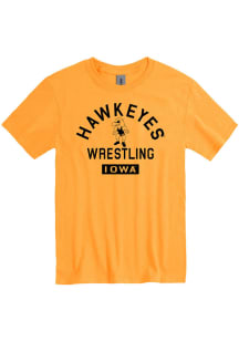 Iowa Hawkeyes Gold Wrestling Short Sleeve T Shirt