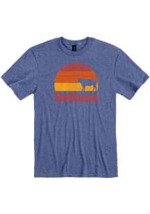 Indiana Heather Blue Sunset Cow SS Tee