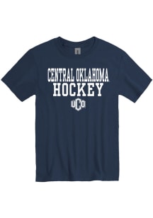 Central Oklahoma Bronchos Navy Blue Hockey Short Sleeve T Shirt