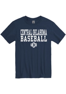 Central Oklahoma Bronchos Navy Blue Baseball Short Sleeve T Shirt