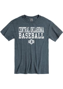 Central Oklahoma Bronchos Grey Baseball Short Sleeve T Shirt