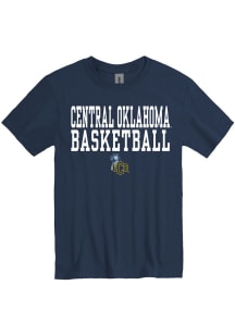 Central Oklahoma Bronchos Navy Blue Basketball Short Sleeve T Shirt