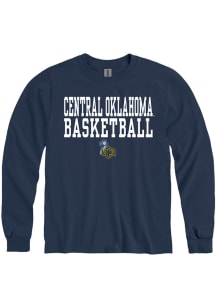 Central Oklahoma Bronchos Navy Blue Basketball Long Sleeve T Shirt