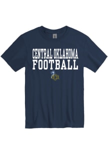 Central Oklahoma Bronchos Navy Blue Football Short Sleeve T Shirt