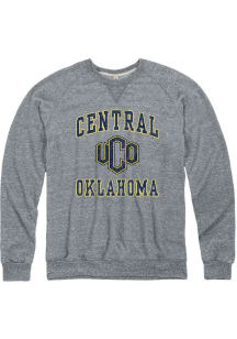 Central Oklahoma Bronchos Mens Grey Number One Design Long Sleeve Fashion Sweatshirt