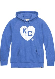 Rally Kansas City Monarchs Mens Blue Heart KC Fashion Hood