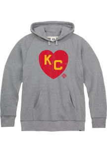 Rally Kansas City Monarchs Mens Grey Heart KC Fashion Hood