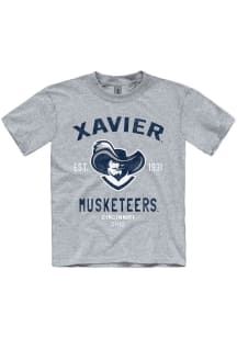 Xavier Musketeers Youth Grey Throwback Short Sleeve T-Shirt