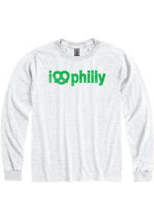 Philadelphia Grey I Pretzel Philly Long Sleeve Fashion T Shirt