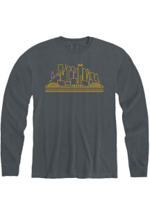 Pittsburgh Charcoal Skyline Long Sleeve T Shirt