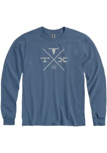 Texas Blue Crossing Long Sleeve T Shirt