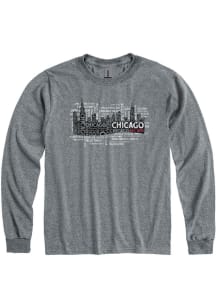 Chicago Grey Neighborhoods Long Sleeve Fashion T Shirt