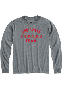 Louisville Grey Drinking Team Long Sleeve Fashion T Shirt
