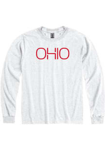 Ohio Grey Disconnected Long Sleeve Fashion T Shirt
