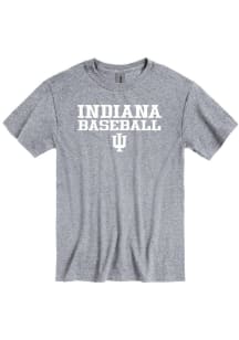 Indiana Hoosiers Grey Baseball Short Sleeve T Shirt