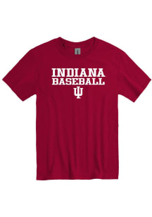 Indiana Hoosiers Crimson Baseball Short Sleeve T Shirt