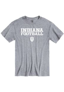 Indiana Hoosiers Grey Football Short Sleeve T Shirt