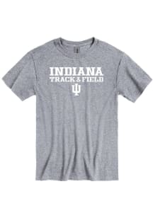 Indiana Hoosiers Grey Track and Field Short Sleeve T Shirt
