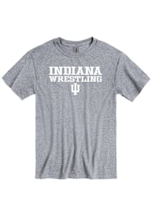 Indiana Hoosiers Grey Wrestling Short Sleeve T Shirt