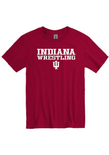Indiana Hoosiers Crimson Wrestling Short Sleeve T Shirt