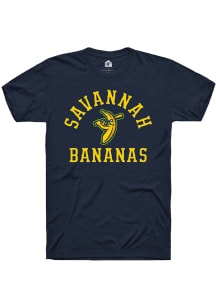 Rally Savannah Bananas Navy Blue Number 1 Short Sleeve T Shirt