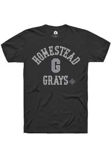 Rally Homestead Grays Black Number 1 Graphic Short Sleeve Fashion T Shirt