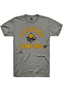 Rally Pittsburgh Crawfords Grey Number 1 Graphic Short Sleeve Fashion T Shirt