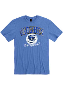 Rally Creighton Bluejays Blue Number 1 Volleyball Short Sleeve Fashion T Shirt