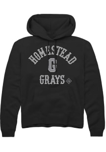 Rally Homestead Grays Mens Black Number 1 Graphic Fashion Hood