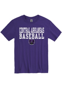Central Arkansas Bears Purple Baseball Short Sleeve T Shirt