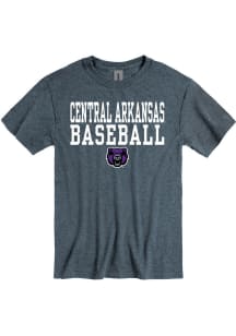 Central Arkansas Bears Grey Baseball Short Sleeve T Shirt