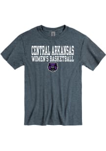 Central Arkansas Bears Grey Womens Basketball Short Sleeve T Shirt