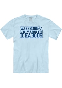 Washburn Ichabods Light Blue Fade Out Garment Dyed Short Sleeve T Shirt