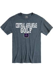 Central Arkansas Bears Grey Golf Short Sleeve T Shirt