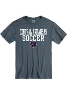 Central Arkansas Bears Grey Soccer Short Sleeve T Shirt