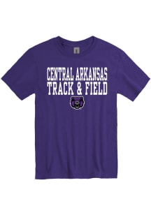 Central Arkansas Bears Purple Track and Field Short Sleeve T Shirt