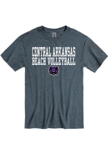 Central Arkansas Bears Grey Beach Volleyball Short Sleeve T Shirt